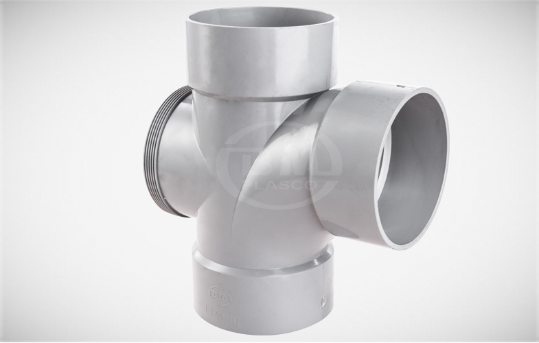 Phụ kiện thoát - T cong kiểm tra mặt sau